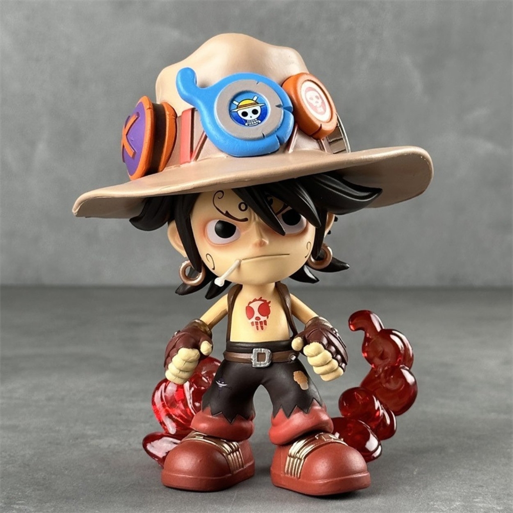 Mô Hình OnePiece Ace chibi dáng đứng - Cao 15cm - Nặng 300gram - Có Hộp màu - Figure anime One Piece - N1-K46-T4-S3