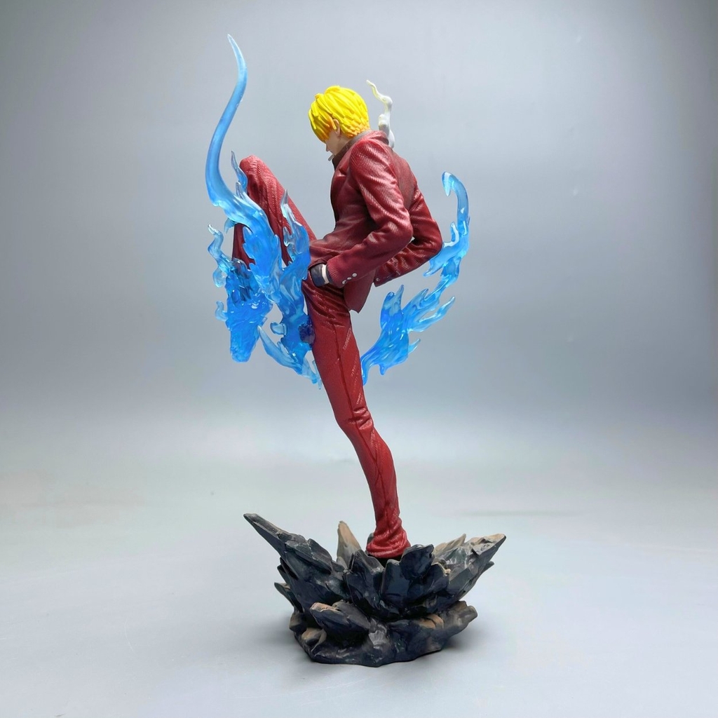 Mô Hình OnePiece Sanji chiến đấu áo nâu - Cao 24cm - ngang 9cm - nặng 300gram - full box - có hộp màu - N1-K38-T3-S5