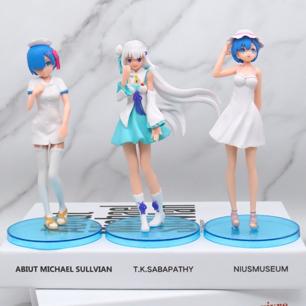 Mô Hình RE:ZERO bộ 6 nhân vật Rem  - Cao 17cm - nặng 300Gram - Figure RE:ZERO - No Box : bọc túi OPP - N3-K47-T2-S3
