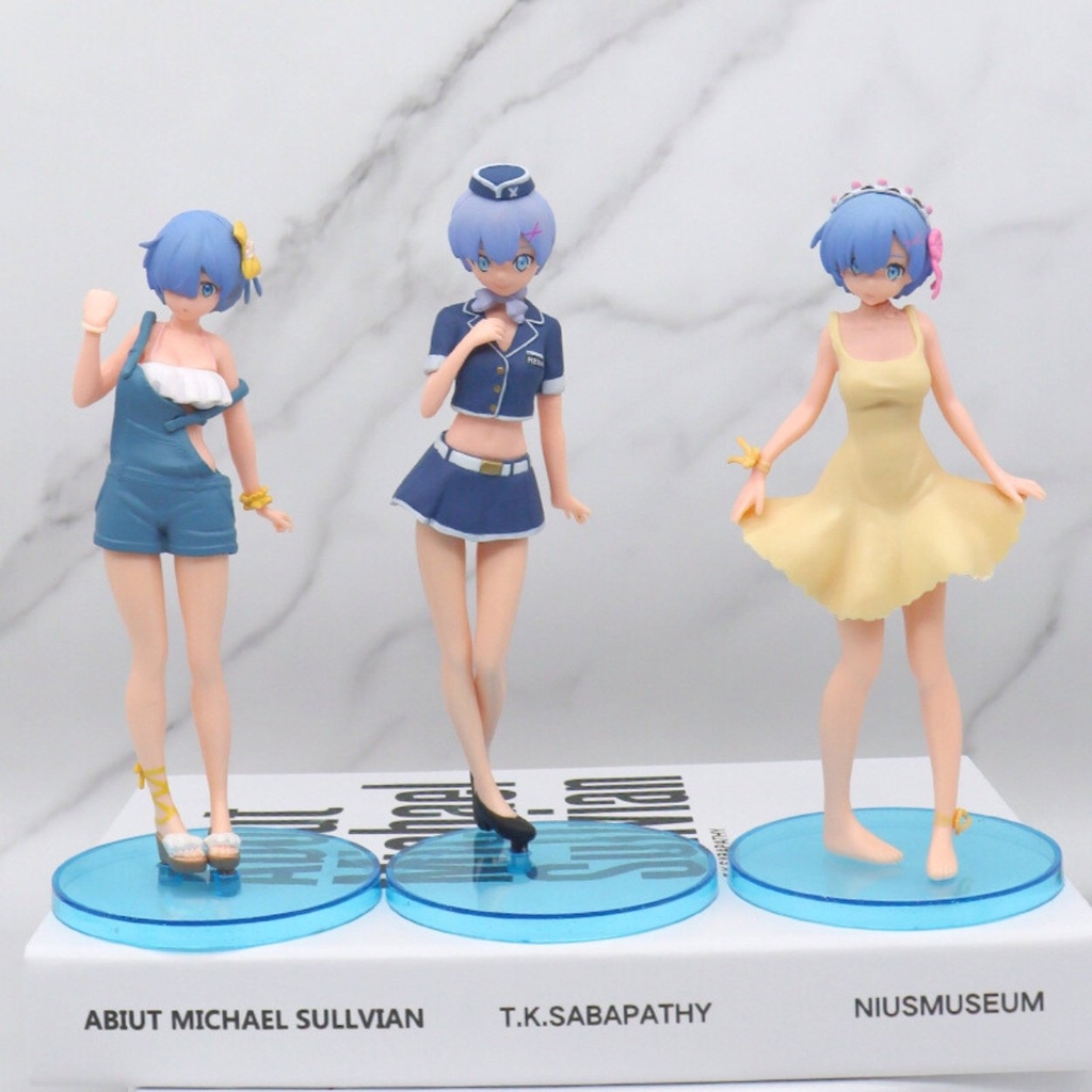 Mô Hình RE:ZERO bộ 6 nhân vật Rem  - Cao 17cm - nặng 300Gram - Figure RE:ZERO - No Box : bọc túi OPP - N3-K47-T2-S3