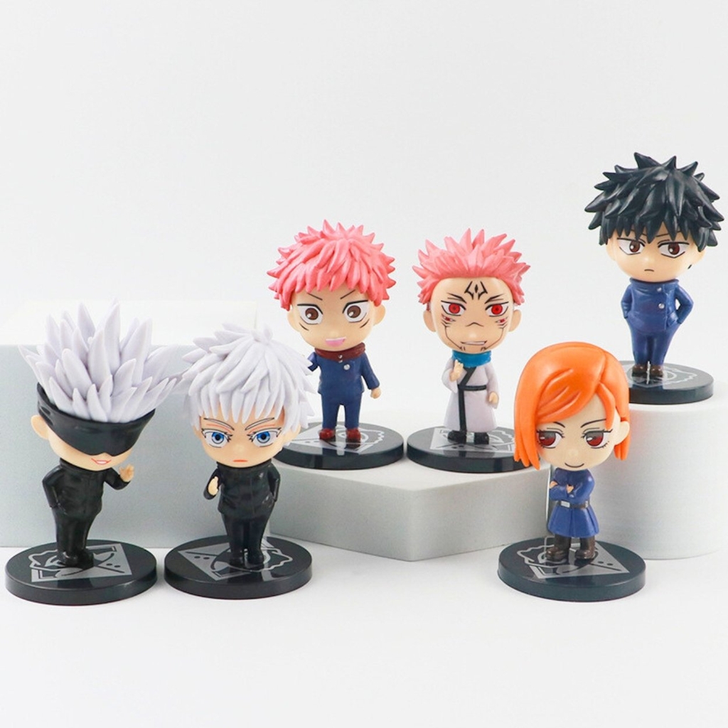 Mô Hình chibi 6 nhân vật Jujutsu Kaisen - Cao 8cm - nặng 300Gram - No Box : Bọc túi OPP - Figure anime Jujutsu Kaisen - N3-K43-T3-S3