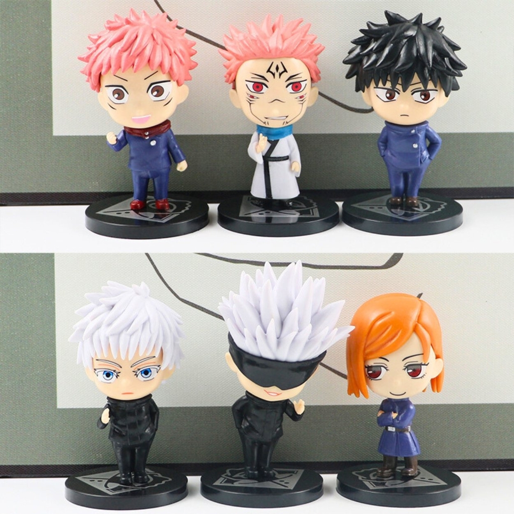 Mô Hình chibi 6 nhân vật Jujutsu Kaisen - Cao 8cm - nặng 300Gram - No Box : Bọc túi OPP - Figure anime Jujutsu Kaisen - N3-K43-T3-S3