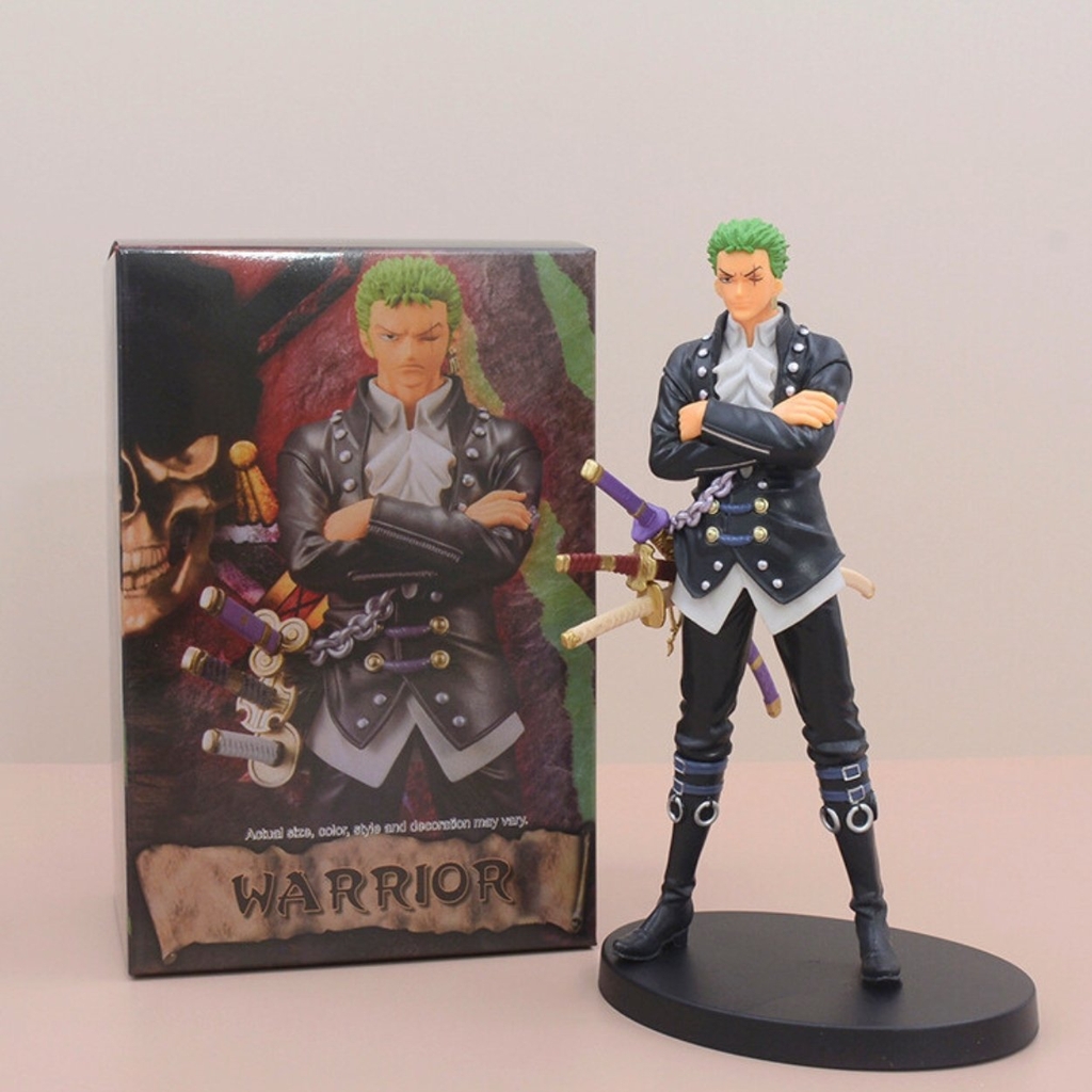 Mô Hình OnePiece Zoro áo đen dáng đứng - Cao 17cm - nặng 130Gram - Phụ kiện : đế -  Figure OnePiece -  Có Hộp màu - N1-K54-T2-S3