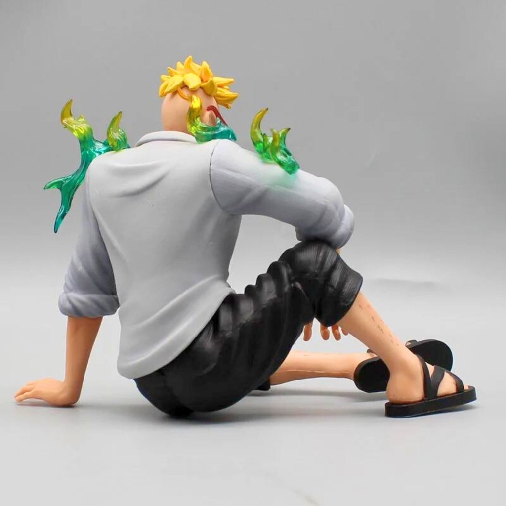 Mô Hình One Piece Marco ngồi - Cao 15cm - Nặng 400gram- Có Hộp màu - Phụ kiện : Kính - Figure anime One Piece