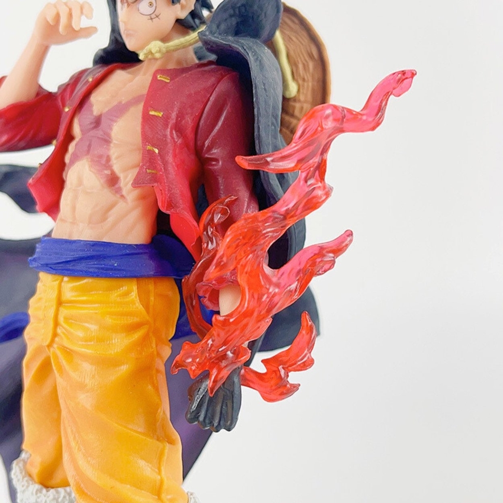 Mô hình One Piece Luffy Haki hoa anh đào - Cao 17cm - nặng 150gram - Figure One Piece - Có Box màu