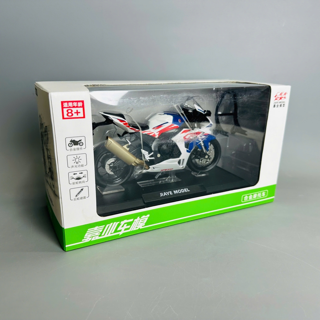 Mô Hình xe máy cbr1000 1:12 xanh đỏ trắng Hợp kim - Có tiếng - đèn pha sáng - Dài 17.5cm - rộng 6cm - cao 10cm - nặng ~ 1000gram - FULL BOX : box màu SKU : oto336 n3-k6-t5-s4