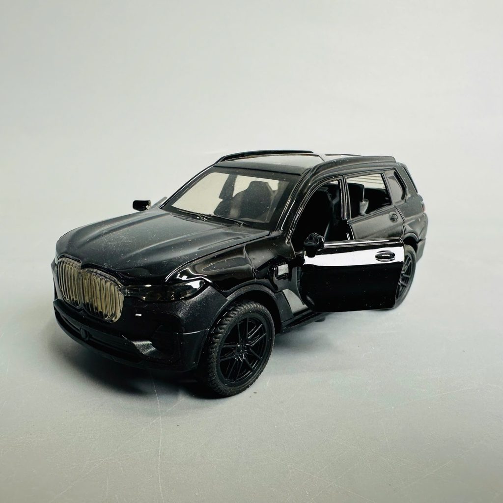 Mô Hình xe bmw đen tỉ lệ 1:43 Hợp kim có thể mở cửa - bánh sau chạy cót - Dài 10.5cm - cao 4cm - nặng 200gram - Figure Oto - FULL BOX : box màu - SKU : oto365