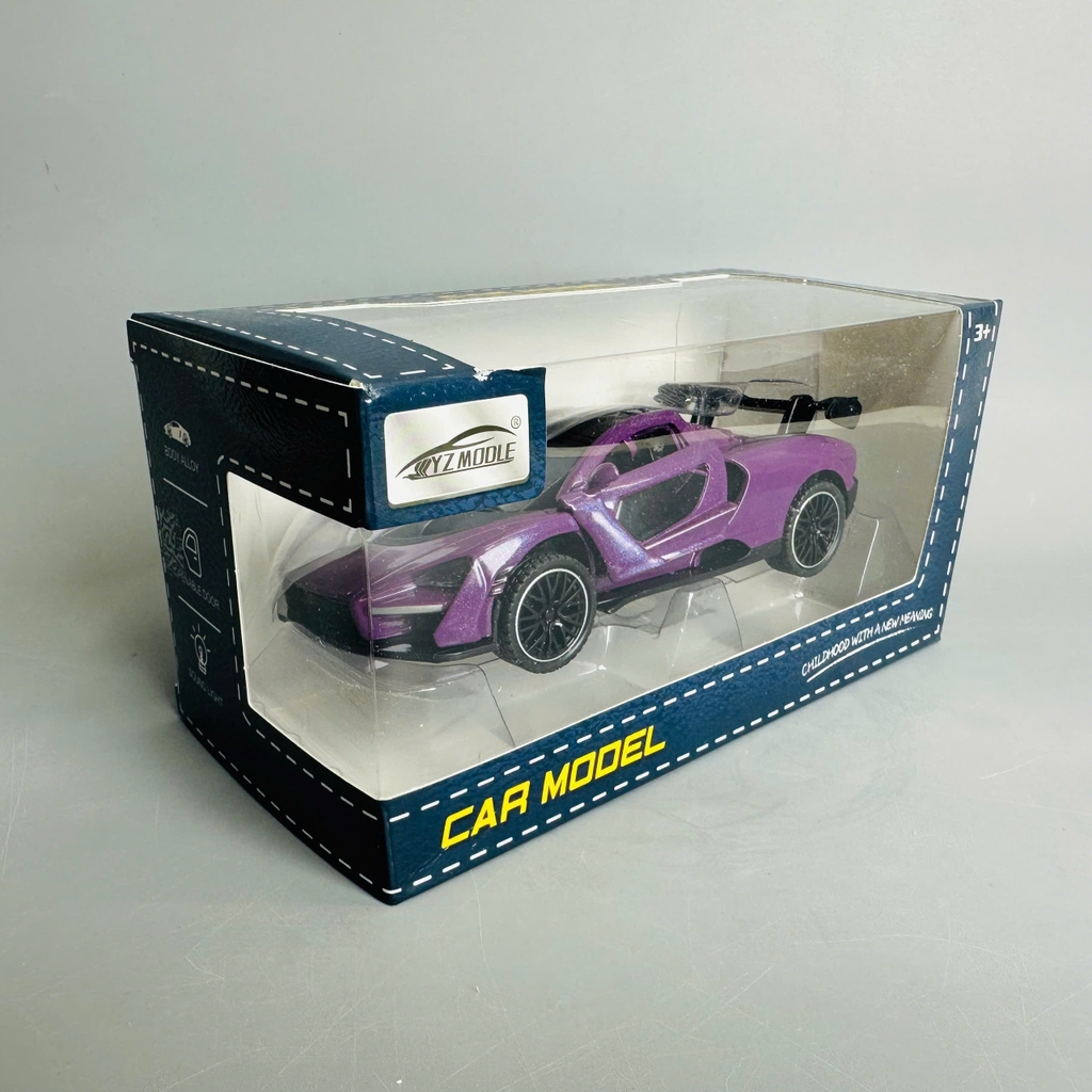 Mô Hình xe mclaren tím tỉ lệ 1:32 Hợp kim có thể mở cửa - bánh sau chạy cót - Dài 14cm - rộng 6cm - cao 5cm - nặng : 500gram - FULL BOX : box màu SKU : oto370 n3-k2-t3-s1