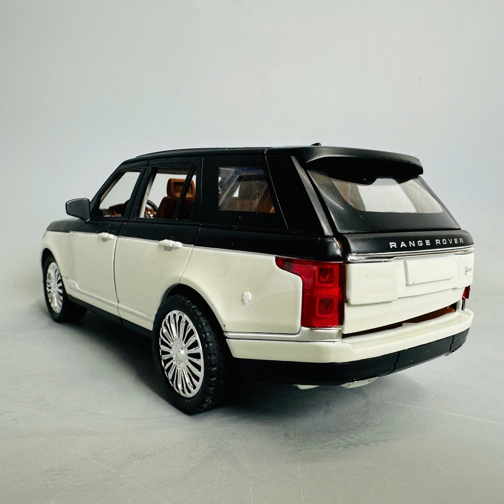 Mô Hình xe range rover trắng đen tỉ lệ 1:24 Hợp kim có thể mở cửa - bánh sau chạy cót - Dài 20cm - cao 8cm - nặng 800gram - Figure Oto - FULL BOX : box màu - SKU : oto382 n3-k12-t5-s3
