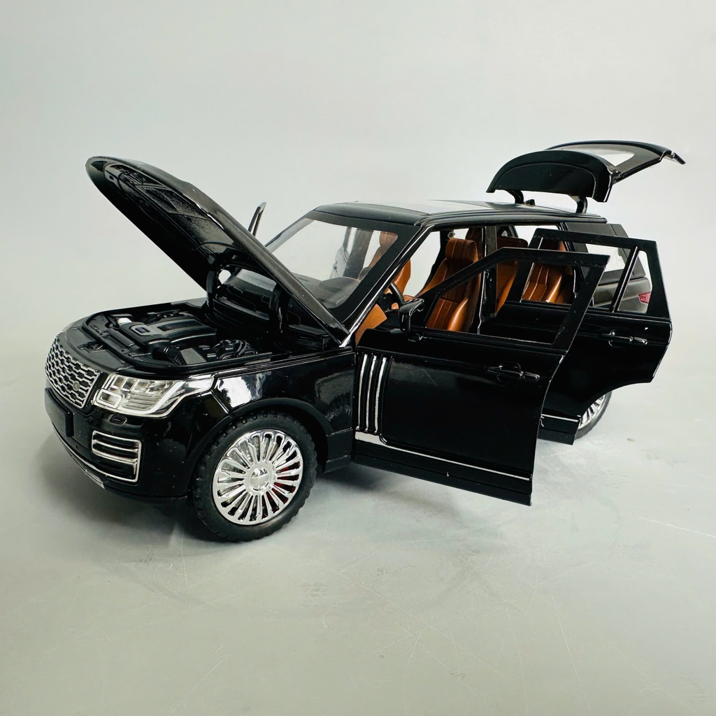 Mô Hình xe range rover đen tỉ lệ 1:24 Hợp kim có thể mở cửa - bánh sau chạy cót - Dài 20cm - cao 8cm - nặng 800gram - Figure Oto - FULL BOX : box màu - SKU : oto383 n3-k12-t5-s2