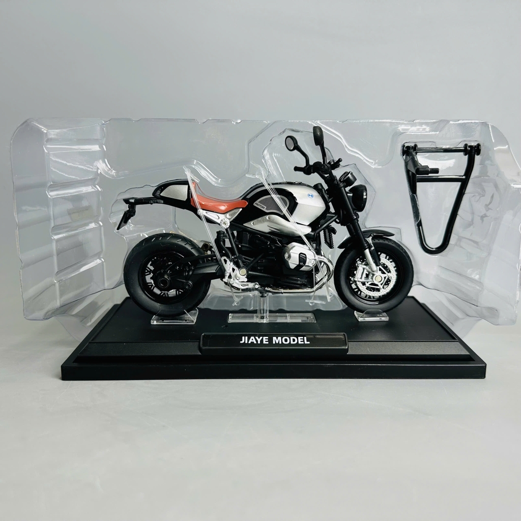 Mô Hình xe máy Motor BMW R9T xám 1:12 Hợp kim - Dài 17.5cm - rộng 7cm - cao 11cm - nặng ~ 700gram - FULL BOX : box màu SKU : oto384  n3-k6-t5-s2