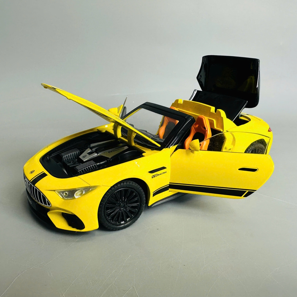 Mô Hình xe mẹc vàng tỉ lệ 1:22 Hợp kim có thể mở cửa - bánh sau chạy cót - Dài 20cm - cao 5cm - nặng 800gram - Figure Oto - FULL BOX : box màu - SKU : oto388 - n3-k8-t4-s1