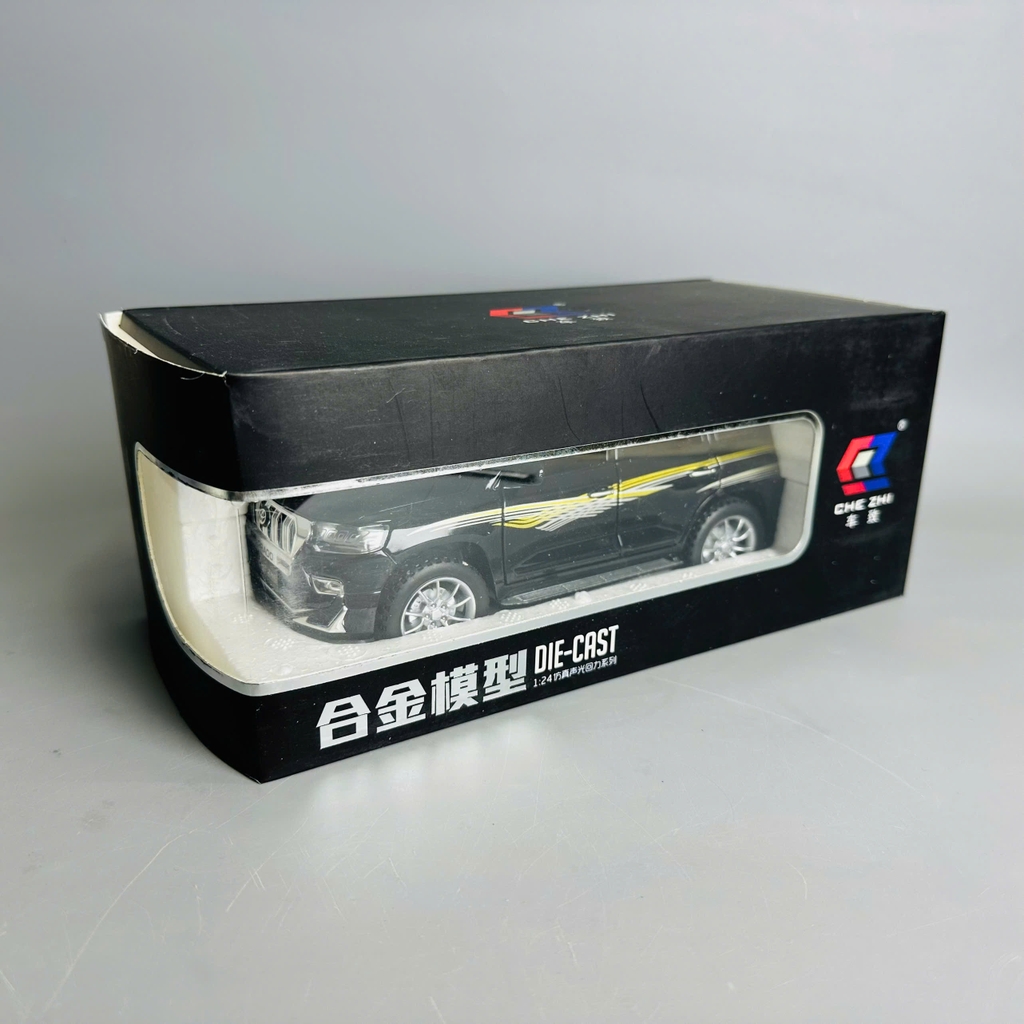 Mô Hình xe Landcruiser prado đen tỉ lệ 1:24 Hợp kim có thể mở cửa - bánh sau chạy cót - Dài 21cm - cao 8cm - nặng 1000gram - Figure Oto - FULL BOX : box màu - SKU : oto396 - n3-k7-t1-s3
