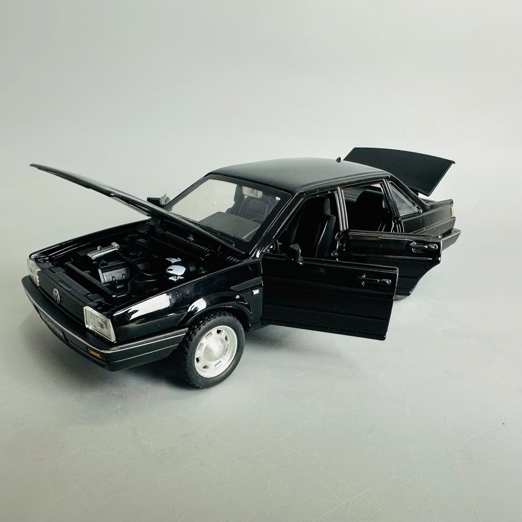 Mô Hình xe Volkwagen Satana đen tỉ lệ 1:24 Hợp kim có thể mở cửa - bánh sau chạy cót - Dài 19cm - cao 5.5cm - nặng 600gram - Figure Oto - FULL BOX : box màu - SKU : oto395 n3-k7-t2-s2
