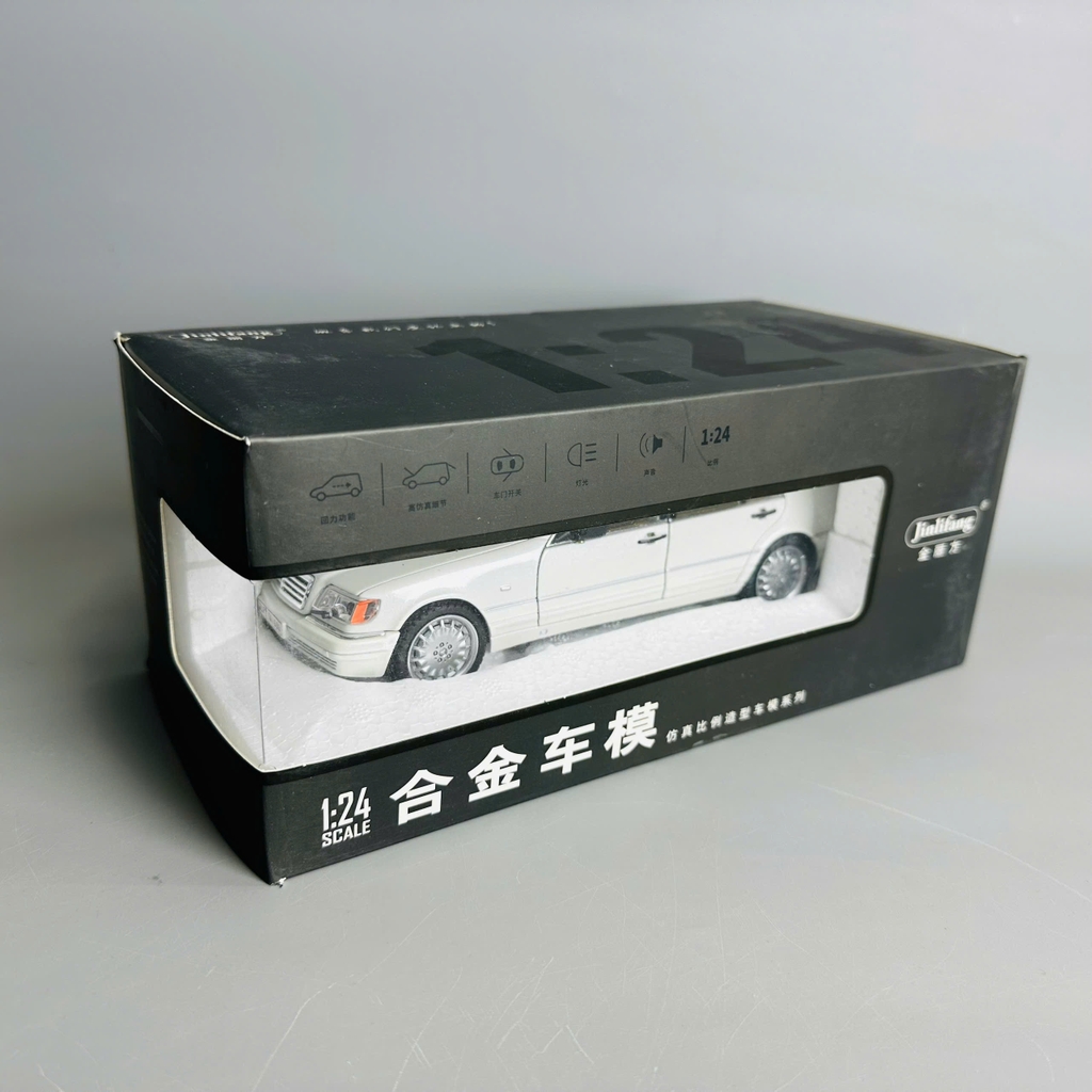 Mô Hình xe mẹc trắng tỉ lệ 1:24 Hợp kim có thể mở cửa - bánh sau chạy cót - Dài 21cm - cao 6cm - nặng 800gram - Figure Oto - FULL BOX : box màu - SKU : oto390 - n3-k7-t4-s4