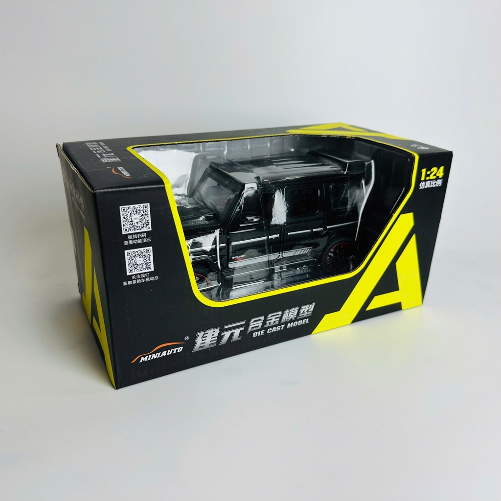 Mô Hình xe brabus G800 đen xám tỉ lệ 1:24 Hợp kim có thể mở cửa - bánh sau chạy cót - Dài 22cm - cao 9cm - nặng 1000gram - Figure Oto - FULL BOX : box màu - SKU : oto401 n3-k8-t5-s2