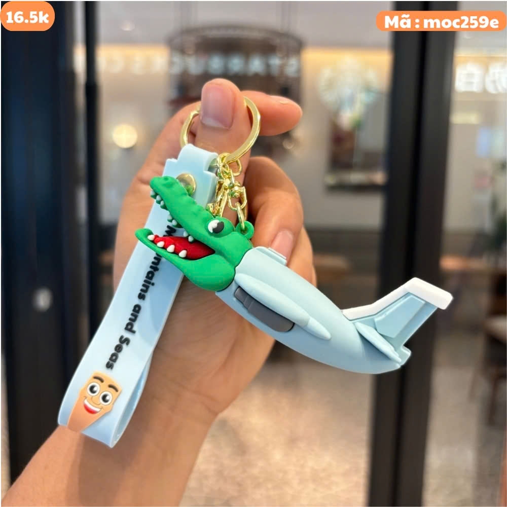 Móc Khóa Bombardino Coccodrillo - Dây móc dài : 9cm - Mô Hình Cao : 4cm - Nặng : 50gram - No Box : bọc túi OPP K76-T5-S7