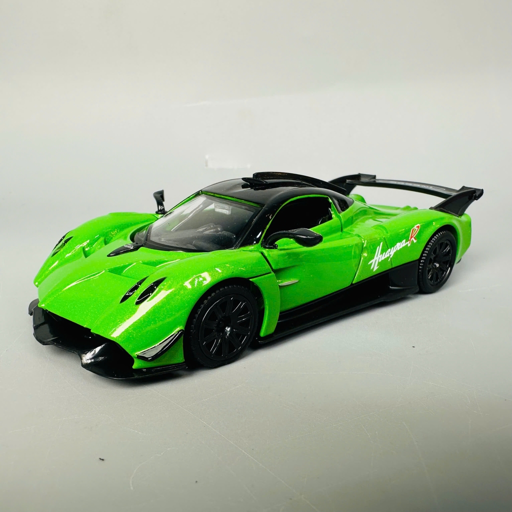 Mô Hình xe pagani xanh lá tỉ lệ 1:32 Hợp kim có thể mở cửa - bánh sau chạy cót - Dài 12.5cm - rộng 5.8cm - cao 3.6cm - nặng : 500gram - FULL BOX : box màu SKU : oto453 - K70-T3-S6