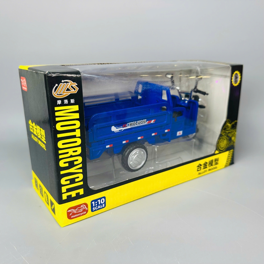 Mô Hình xe ba gác xanh tỉ lệ 1:10 Hợp kim có thể mở cửa - bánh sau chạy cót - Âm Thanh - Dài 20.5cm - rộng 7.5cm - cao 9.5cm - nặng : 500gram - FULL BOX : box màu SKU : oto442 - K63-T5-S2