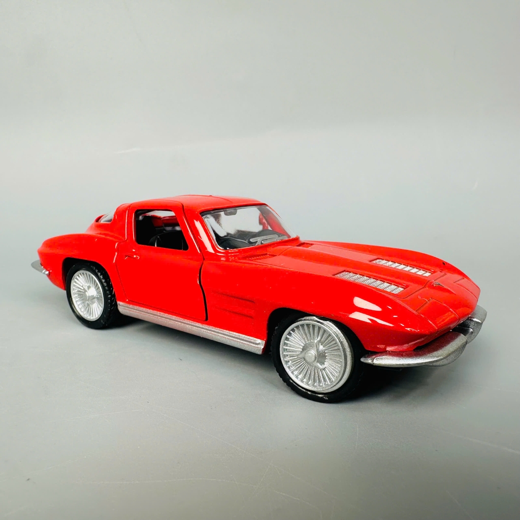 Mô Hình xe Chevrolet Corvette Split đỏ tỉ lệ 1:32 Hợp kim có thể mở cửa - bánh sau chạy cót - Dài 12cm - rộng 4.5cm - cao 4cm - nặng : 300gram - FULL BOX : box màu SKU : oto448 - K70-T3-S5