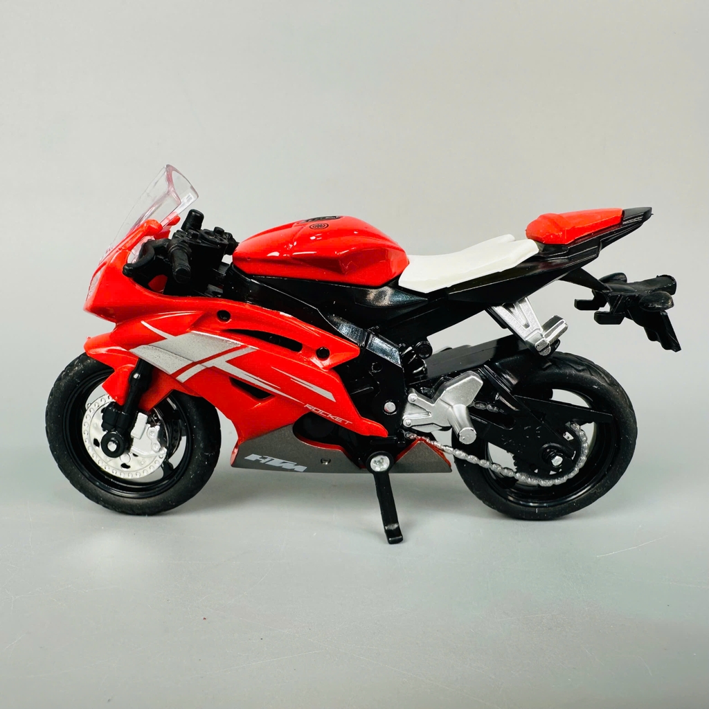 Mô Hình xe máy Đỏ Yên Trắng 1:18 Hợp kim - Dài 11cm - rộng 4cm - cao 6.5cm - nặng ~ 300gram - FULL BOX : box màu SKU : oto419 - K70-T1-S8