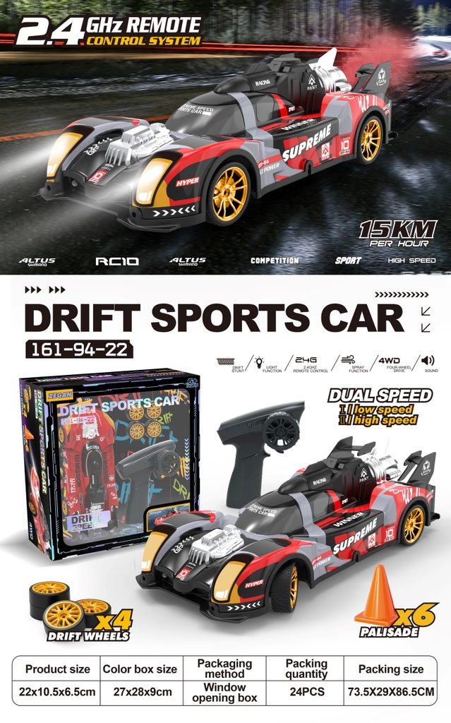 Đồ Chơi Xe Oto Điều Khiển Từ Xa Drift Car 2.4G Tỷ Lệ 1:18. SKU: DK-ZG-F1812 (VAT 009-02-150) - K152-T3-S7-8