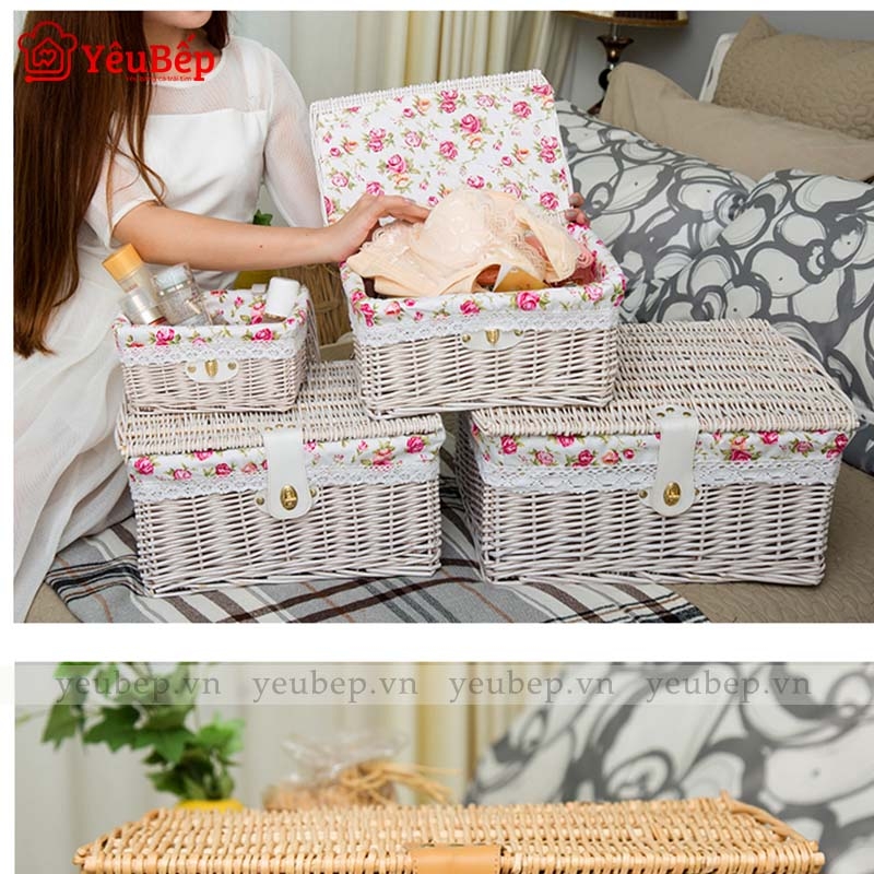 Giỏ Mây Tre Đan Đựng Đồ, Quần Áo | Yêu Bếp Giỏ Mây Tre Đan Đựng Đồ, Quần Áo | Yêu Bếp