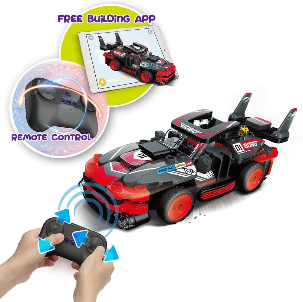 BỘ ĐỒ CHƠI LẮP RÁP ĐIỀU KHIỂN XE ÔTÔ BOTZEES RC - Interactive Race Car 3+