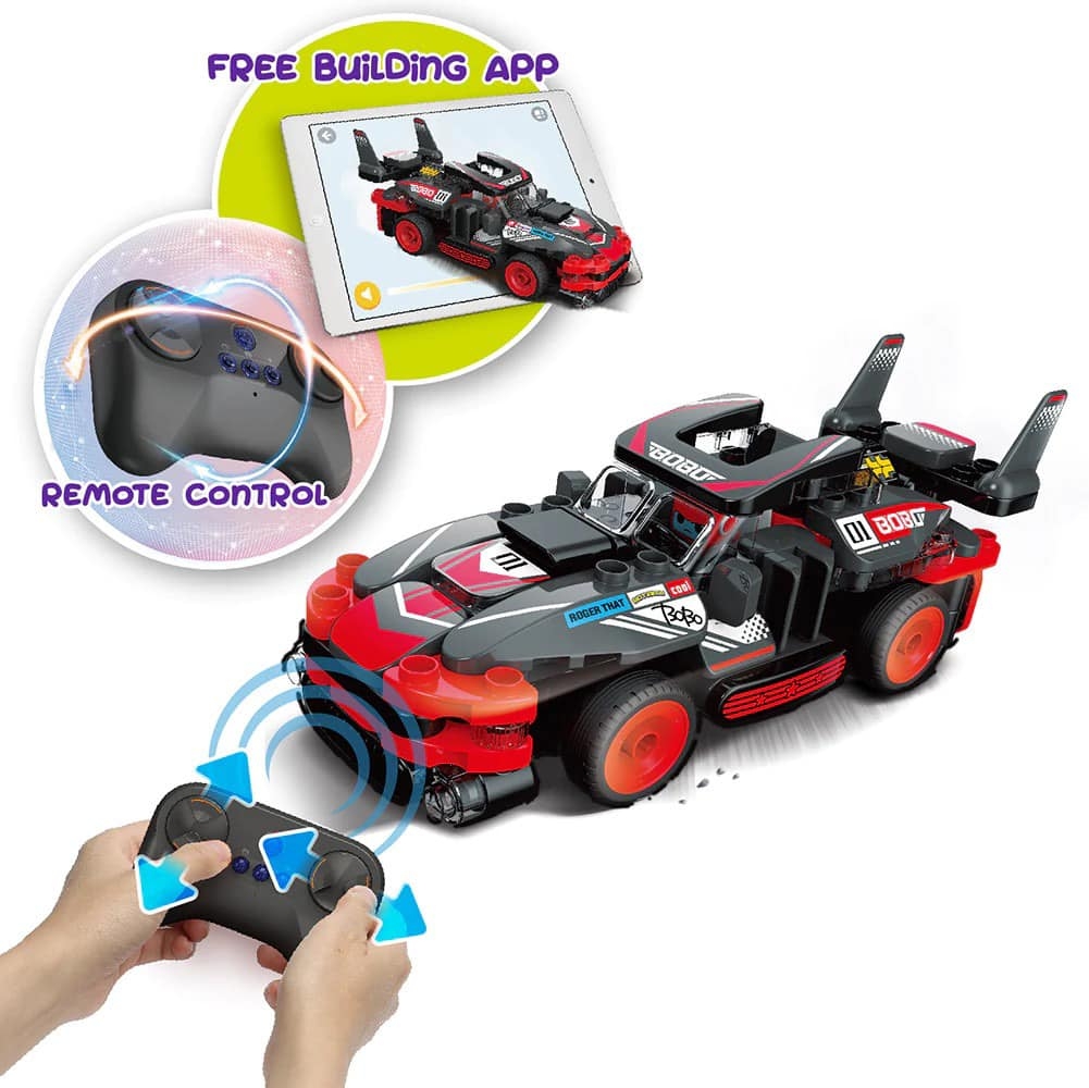 BỘ ĐỒ CHƠI LẮP RÁP ĐIỀU KHIỂN XE ÔTÔ BOTZEES RC - Interactive Race Car 3+