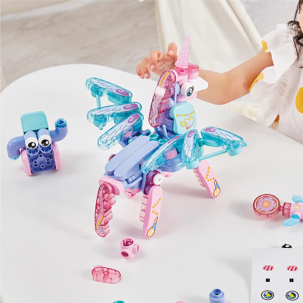 BỘ ĐỒ CHƠI LẮP RÁP THÔNG MINH BOTZEES GO! UNICORN 3+