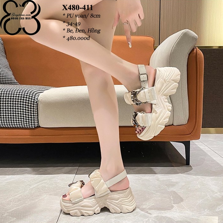 Sandal Quai Voan 8CM Siêu Xinh X480-411