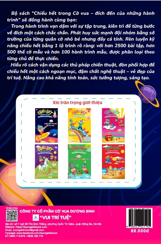 Combo 2 cuốn sách Chiếu hết trong cờ vua - đích đến của những hành trình - Tap 1 và 2 - Hieu sach co vua Duong Sinh