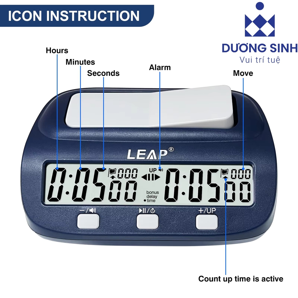 Đồng hồ Cờ vua thi đấu loại nhỏ gọn LEAP PQ 9923 (mẫu nâng cấp của PQ9907S)