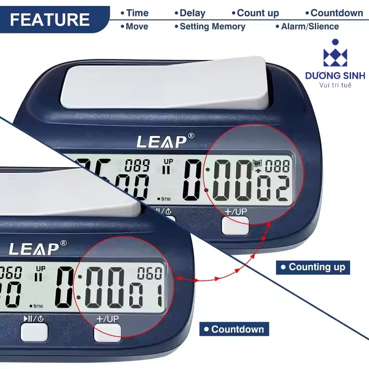 Đồng hồ Cờ vua thi đấu loại nhỏ gọn LEAP PQ 9923 (mẫu nâng cấp của PQ9907S)