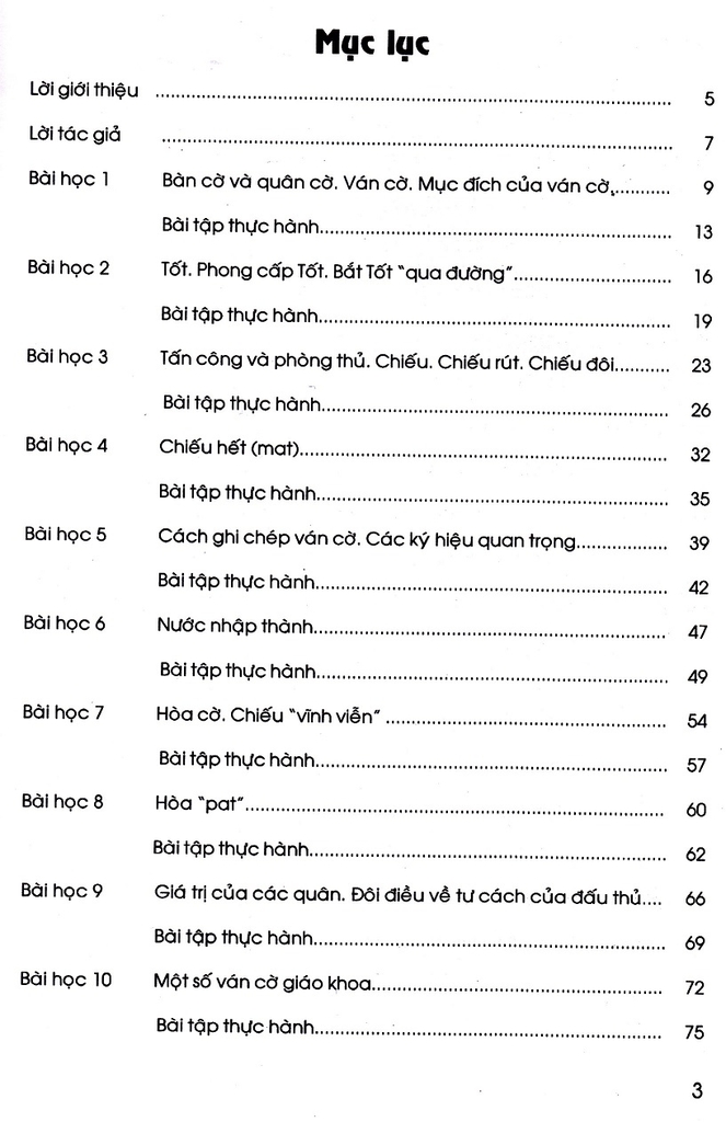 Sách dạy học chơi Cờ vua, Những bài học đầu tiên - Tập 1