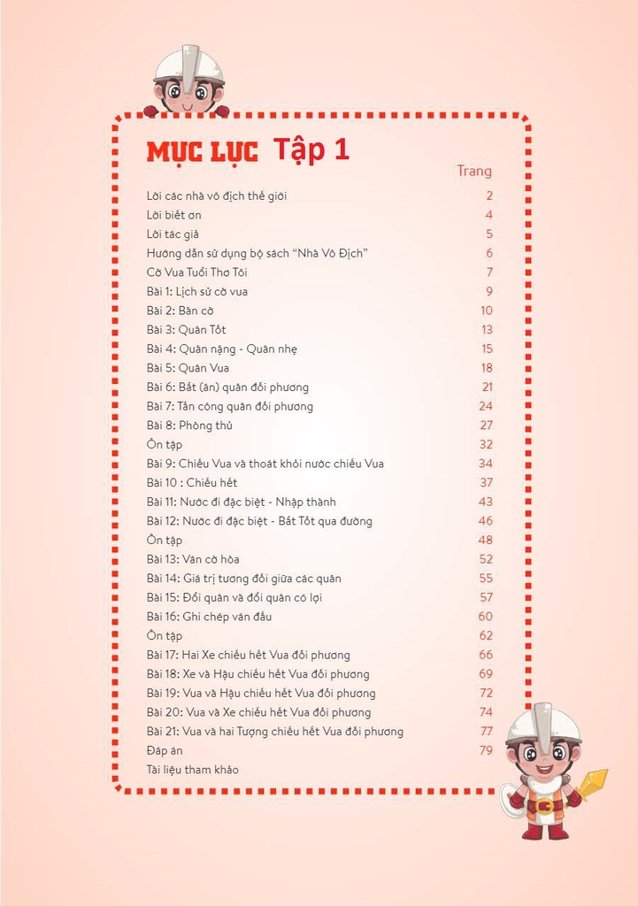 Bộ sách Cờ vua - Nhà vô địch (6 quyển)