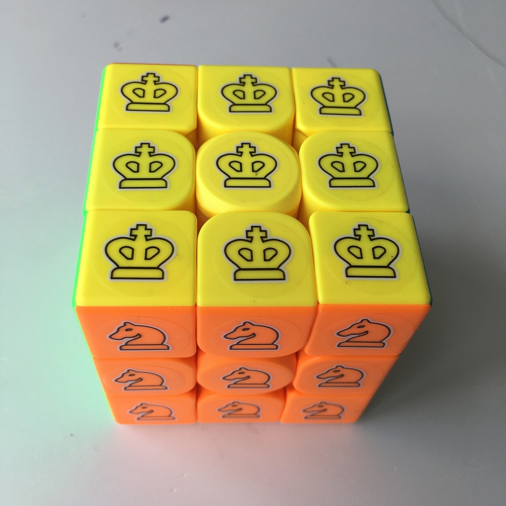 Khối Rubik Cờ vua 3x3 (trò chơi trí tuệ tích hợp)