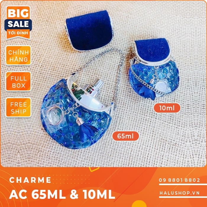 Nước hoa Charme AC chính hãng, hình túi xách màu xanh giá tốt nhất 2023