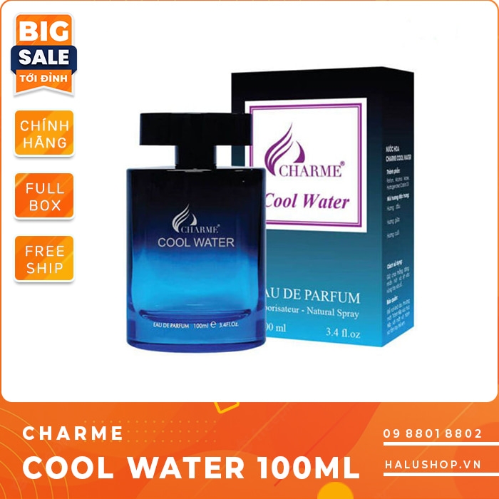 Nước hoa charme Cool Water 100ml chính hãng dành cho nam, giá tốt nhất 2024