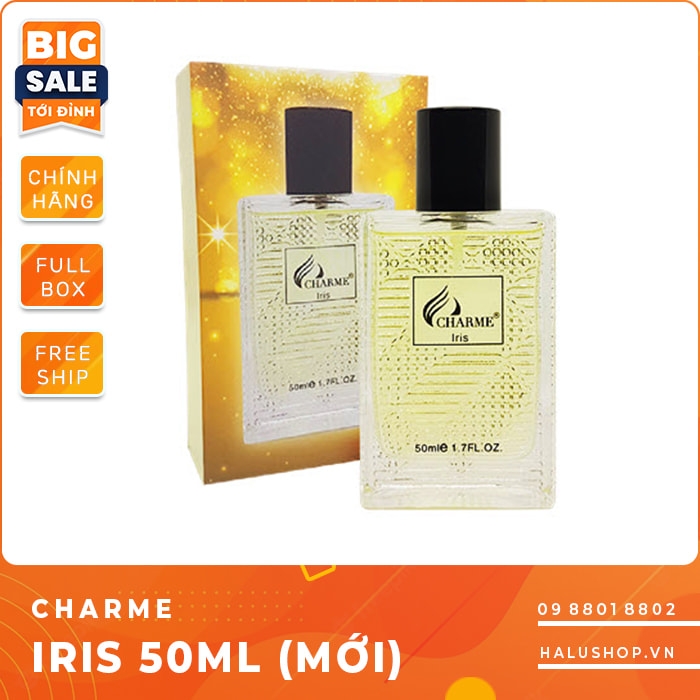 Nước hoa charme Iris 50ml chính hãng dành cho nam, giá tốt nhất 2023