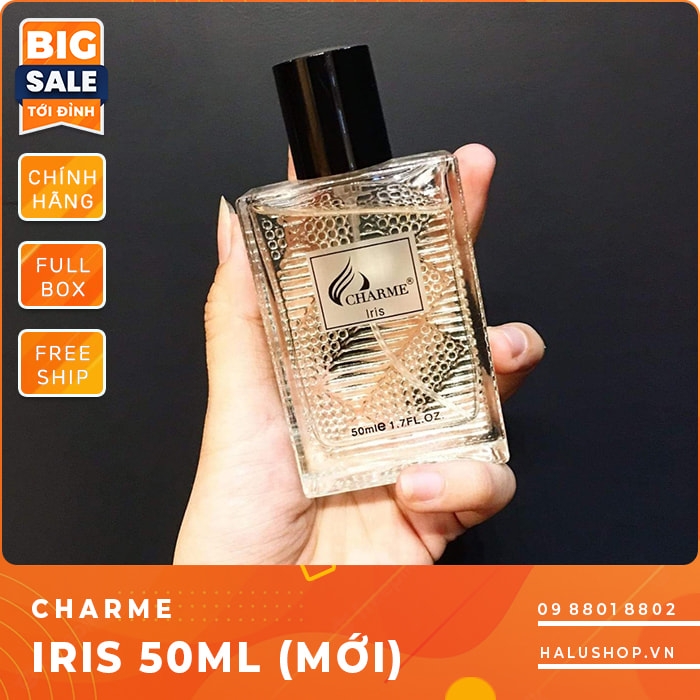 Nước hoa charme Iris 50ml chính hãng dành cho nam, giá tốt nhất 2023