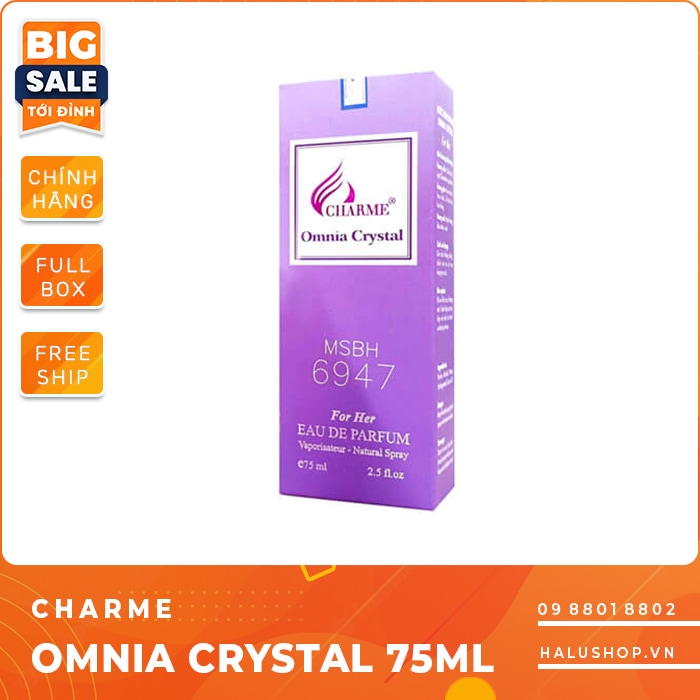 Nước hoa Charme Omnia Crystal 75ml chính hãng dành cho nữ, giá tốt nhất 2023