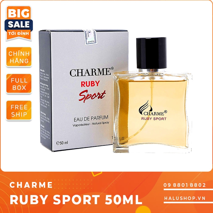 Nước hoa charme Ruby Sport 50ml chính hàng dành cho nam, giá tốt nhất 2023