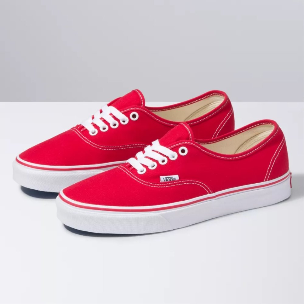tan and red vans