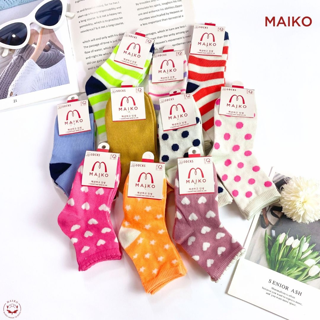 [SET 2 ĐÔI] TẤT TRẺ EM HỌA TIẾT CỔ DÀI