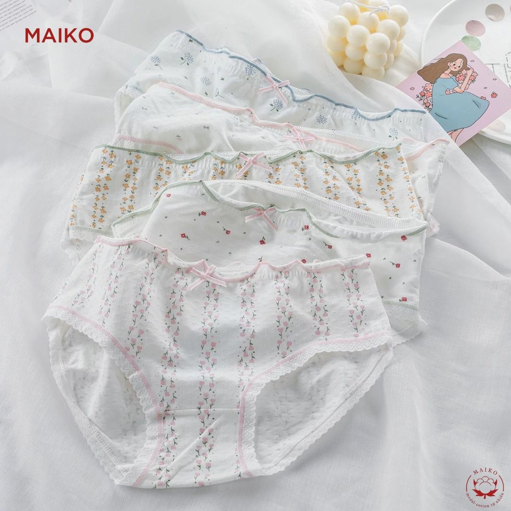 [ƯU ĐÃI] Quần lót teen cotton họa tiết nhí thấm hút mồ hôi A2426