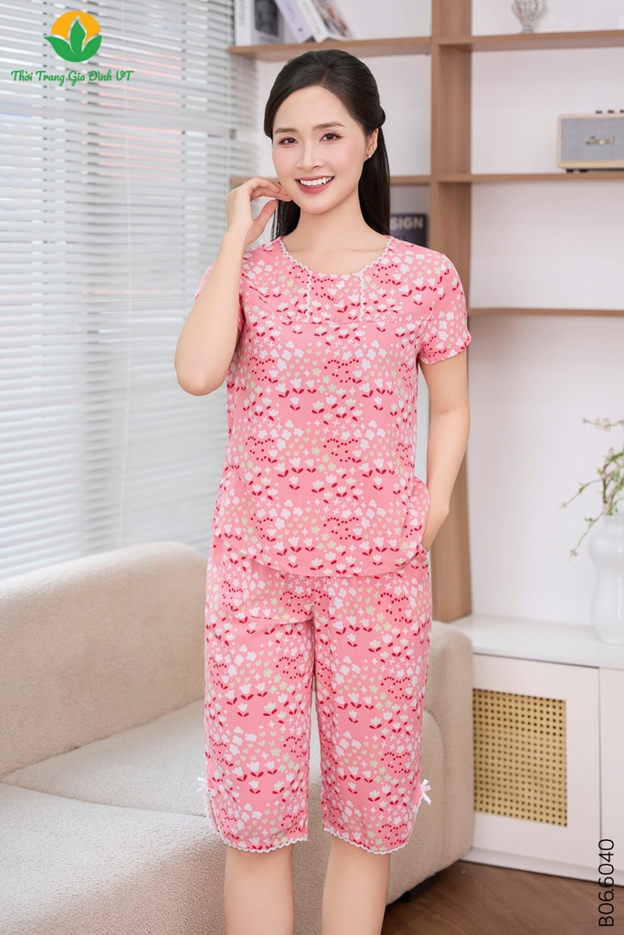 BỘ LANH NỮ QUẦN - ÁO CỘC TAY B06.6040