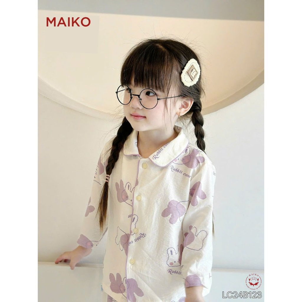 Set pijama đũi xốp họa tiết thỏ đáng yêu LCB123