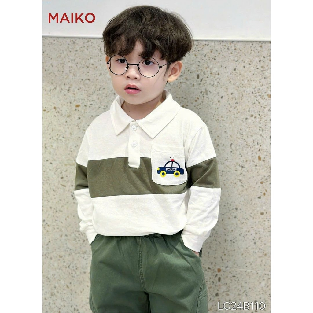 Bộ polo bé trai cotton Police Car LC24B110