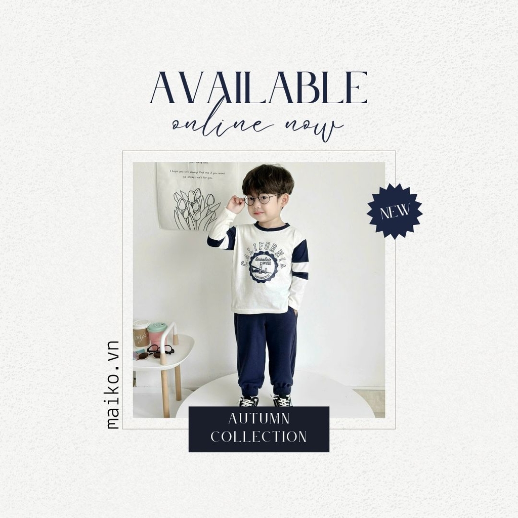 Bộ bé trai cotton California phong cách LCB124